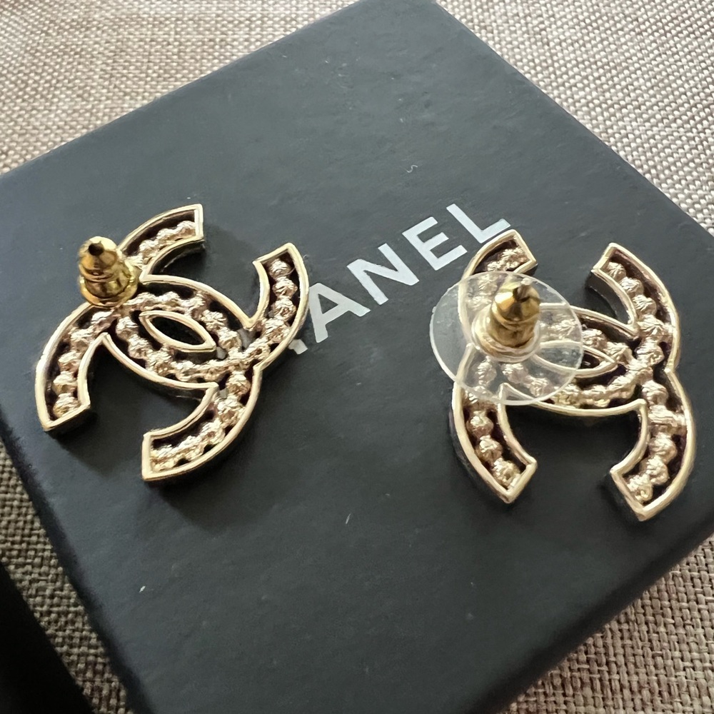 Authentic Statement Chanel Studs - image 3